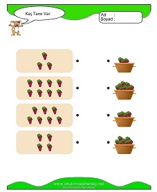 okul öncesi çocuklar için Sayı Sayma çalışma sayfaları